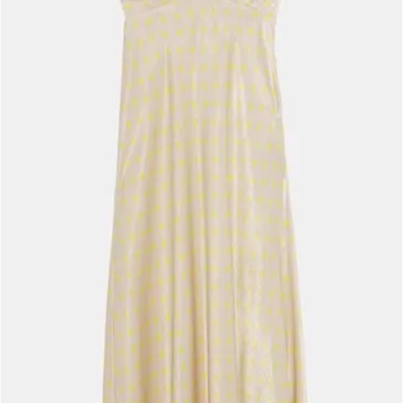 NWT ZARA Polka Dot Satin Dress - Picture 5 of 12
